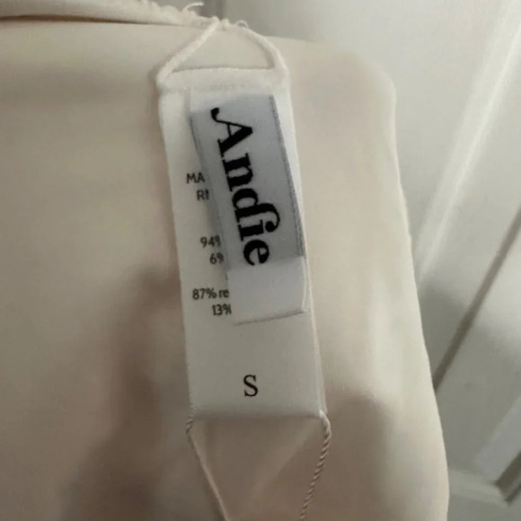 Andie Swim 90's High Waisted Bottom in Eyelet Coconut White Size Small NEW - Picture 5 of 7